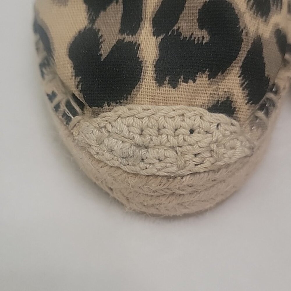 Old Navy Black Brown Animal Print Espadrilles Size  8 - Picture 3 of 10
